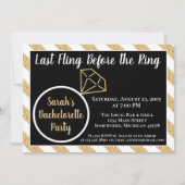 Invitation Dernier Fling avant l'anneau, Diamond Bachelorette (Devant)