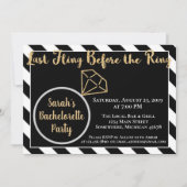 Invitation Dernier Fling avant l'anneau, Diamond Bachelorette (Devant)