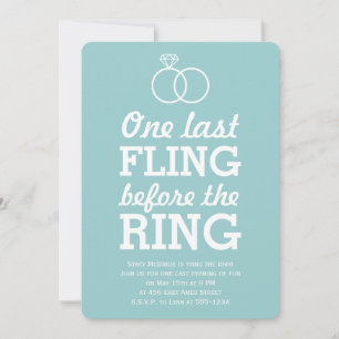 Invitation Dernier Fling Before the Ring (Bleu)