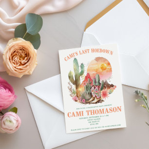 Invitation Dernier Hoedown, Western, Cowgirl Bachelorette Par