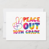 Invitation Dernier jour de cours de 2nde, Tie Dye, à bientôt (Devant)