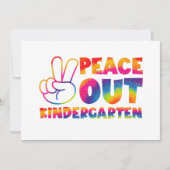 Invitation Dernier jour de maternelle en tie-dye, à bientôt (Devant)