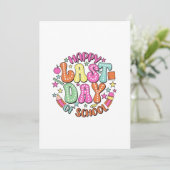 Invitation Dernier jour d'école heureux (Debout devant)