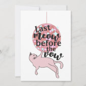 Invitation Dernier Meow Avant Le Vow Cat Bachelorette (Devant)