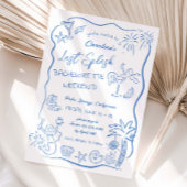 Invitation Dernier plongeon Week-end de plage dessiné à la ma