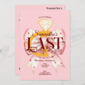 Invitation Dernier Rendez Veuve Bachelorette Week-end Itinéra (Devant / Derrière)