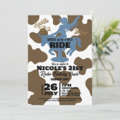 Invitation Dernier Ride Denim Cowgirl Western Anniversaire (Debout devant)