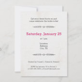 Invitation Dernier Ride Rose Chaud Pour L'Invitation De Marié (Dos)