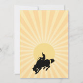 Invitation Dernier Rodéo Bachelor Party Cowboys Coucher de so (Dos)