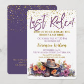 Invitation Dernier Rodeo Bachelorette Party (Devant / Derrière)
