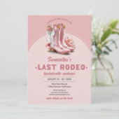 Invitation Dernier Rodeo Blush Pink Cowgirl Boots Week-end (Debout devant)