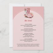 Invitation Dernier Rodeo Blush Pink Cowgirl Boots Week-end (Dos)