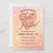 Invitation Dernier Rodeo Boots Cowboy Cute Peach Fête des mar (Devant)