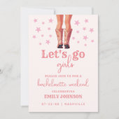 Invitation Dernier Rodeo Cowgirl Bachelorette Week-end Itinér (Devant)