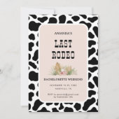 Invitation Dernier Rodeo Cowgirl Bachelorette Week-end Itinér (Devant)