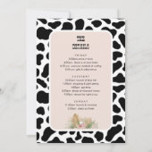 Invitation Dernier Rodeo Cowgirl Bachelorette Week-end Itinér (Dos)