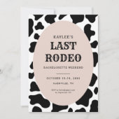 Invitation Dernier Rodeo Cowgirl Bachelorette Week-end Itinér (Devant)
