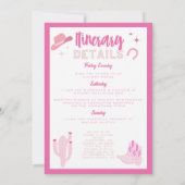 Invitation Dernier Rodéo de Disco Rose Chaud Week-end Enterre (Dos)