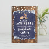 Invitation Dernier Rodeo Denim Diamonds Cowgirl Bachelorette (Debout devant)