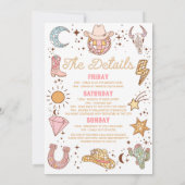 Invitation Dernier Rodeo Disco Cowgirl Weekend de Bachelorett (Dos)