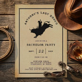 Invitation Dernier Rodéo | Enterrement de vie de garçon rusti