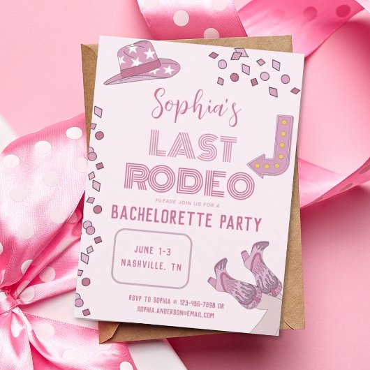 Invitation Dernier Rodeo Nash Bash Nashville Bachelorette Par