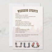 Invitation Dernier Rodeo Nashville Bachelorette Week-end Fête (Dos)