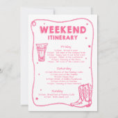 Invitation Dernier Rodeo Pink Bachelorette Week-end (Dos)