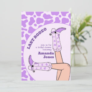 Invitation Dernier Rodeo Purple Cowgirl Fête des mariées Part