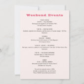 Invitation Dernier Rodéo Rose Cowgirl Weekend (Dos)