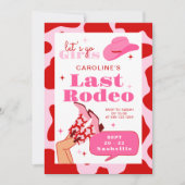 Invitation Dernier Rodeo Rouge & Rose Cowgirl Week-end (Devant)