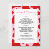 Invitation Dernier Rodeo Rouge & Rose Cowgirl Week-end (Dos)