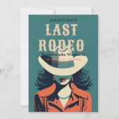 Invitation Dernier Rodéo Vintage Bachelorette Turquoise Week- (Devant)