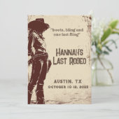 Invitation Dernier Rodeo Western Bachelorette Week-end (Debout devant)