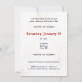 Invitation Dernier Roulé Rouge Pour La Mariée (Dos)