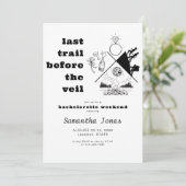 Invitation Dernier sentier avant la Bachelorette de glamour d (Debout devant)