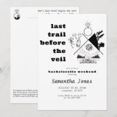Invitation Dernier sentier avant la Bachelorette de glamour d (Devant / Derrière)