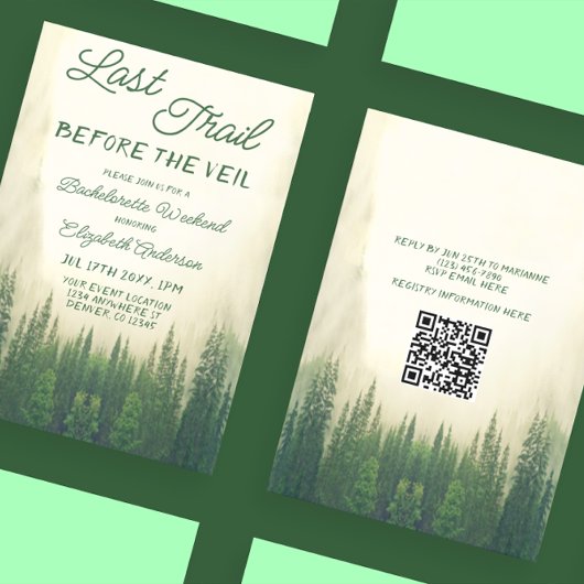 Invitation Dernier Sentier Avant La Bachelorette Du Voile