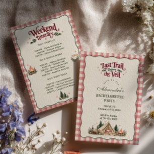 Invitation Dernier sentier avant le voile Rose Glamping