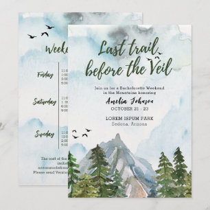 Invitation Dernier sentier avant le week-end d'enterrement de