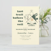 Invitation Dernier sentier avant Veil Green Glamping Bachelor (Debout devant)