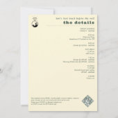 Invitation Dernier sentier avant Veil Green Glamping Bachelor (Dos)