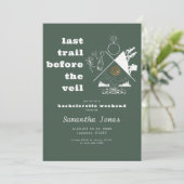 Invitation Dernier sentier vert avant Veil Glamping Bachelore (Debout devant)
