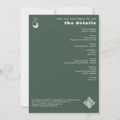 Invitation Dernier sentier vert avant Veil Glamping Bachelore (Dos)