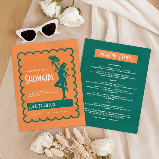 Invitation Dernier spectacle Cette épouse est une showgirl Ba