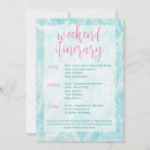 Invitation Dernier Splash Beach Bachelorette Week-end Itinéra (Dos)