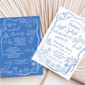 Invitation Dernier Splash Dessin à la Main Plage Week-end Ent