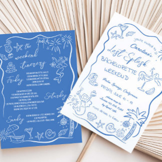 Invitation Dernier Splash Dessin à la Main Plage Week-end Ent