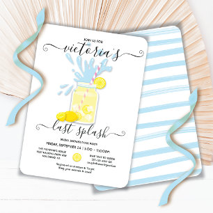 Invitation Dernier Splash Lemonade Pool Douche de fête