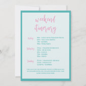 Invitation Dernier Splash Shell Bachelorette Week-end Itinéra (Dos)